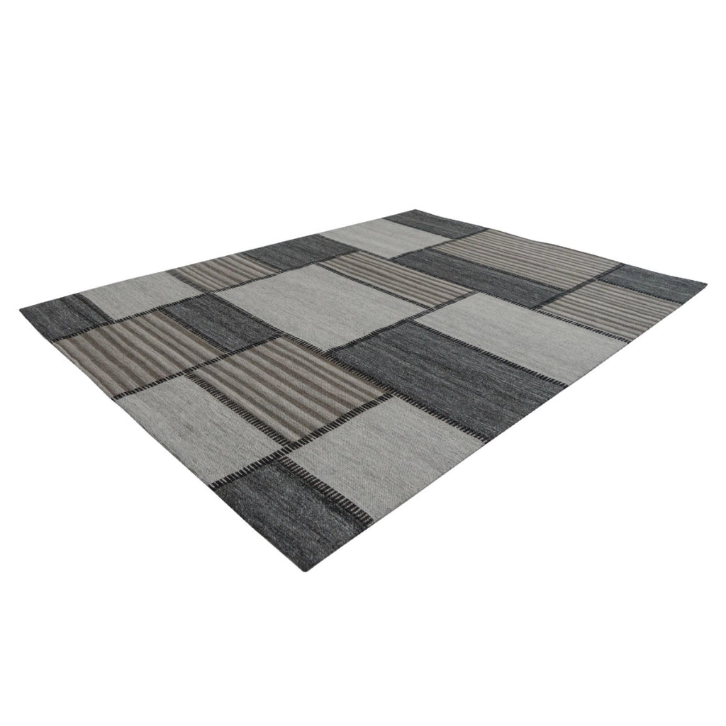 Tappeto Jacquard Phoenix 102 in Lana Naturale e Crema