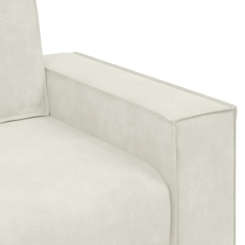 Divano a 2 Posti crema 160x78x84 cm in Velluto 4105018