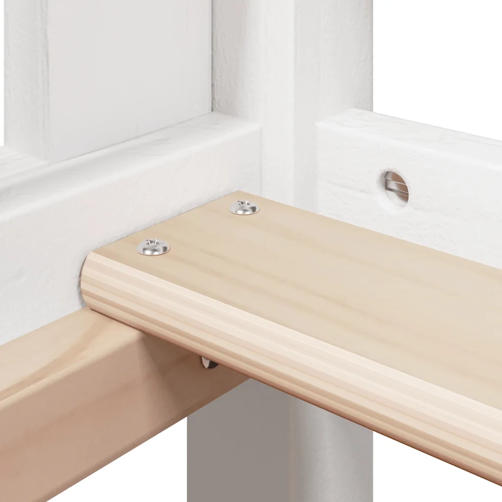 vidaXL Letto a Soppalco con Tetto Bianco 90x190 cm in Legno di Pino