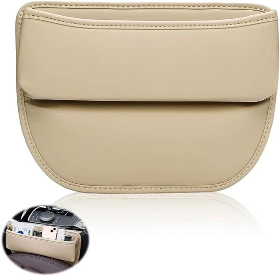 Organizzatore di Spazi tra Sedili per Auto - Scatola di Organizzazione in Pelle per Sedili di Auto - Borsa di Rifornimento per Piccoli Oggetti, Telefoni Cellulari.