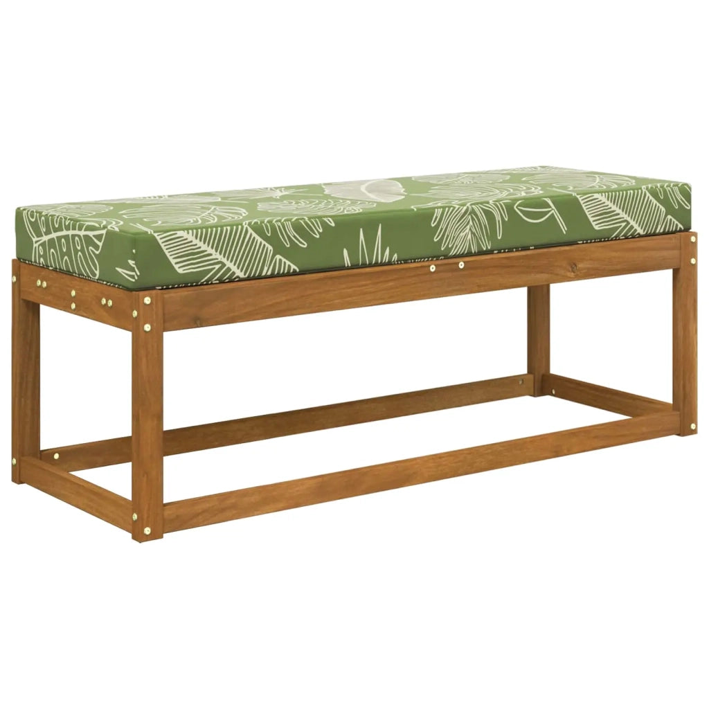 Cuscino da Sedia Esterno Foglie Verdi 111,5 x 40 x 8 cm 900979