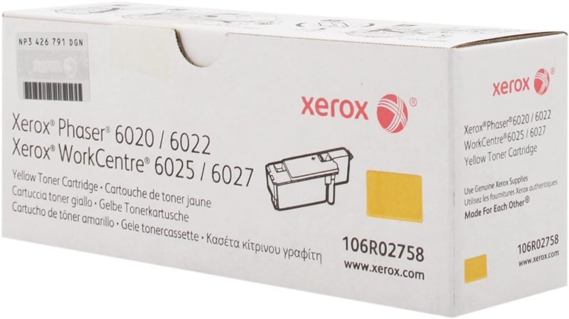 Xerox Cartuccia toner Giallo a Capacità standard da 1000 Pagine per Phaser® 6020/6022, WorkCentre® 6025/6027 (106R02758)