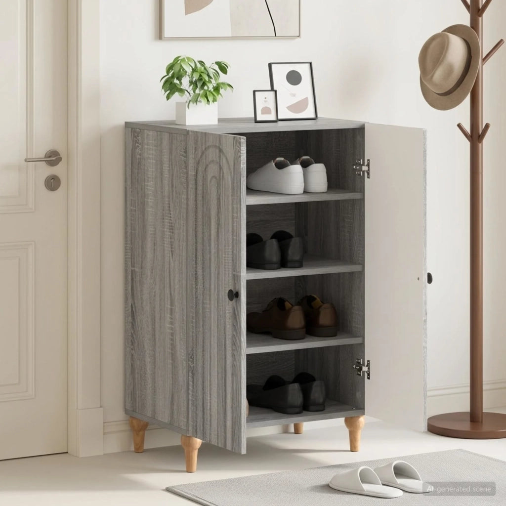 Mobile per scarpe ALKMAAR 59,5 x 39,5 x 90 cm Sonoma grigio 896211
