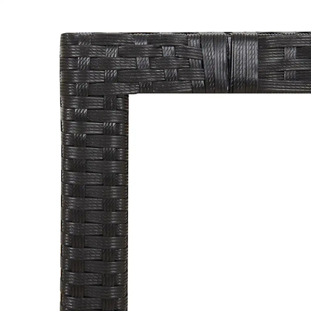 Set BistrÃ² da Giardino 5 pz con Cuscini in Polyrattan Nero