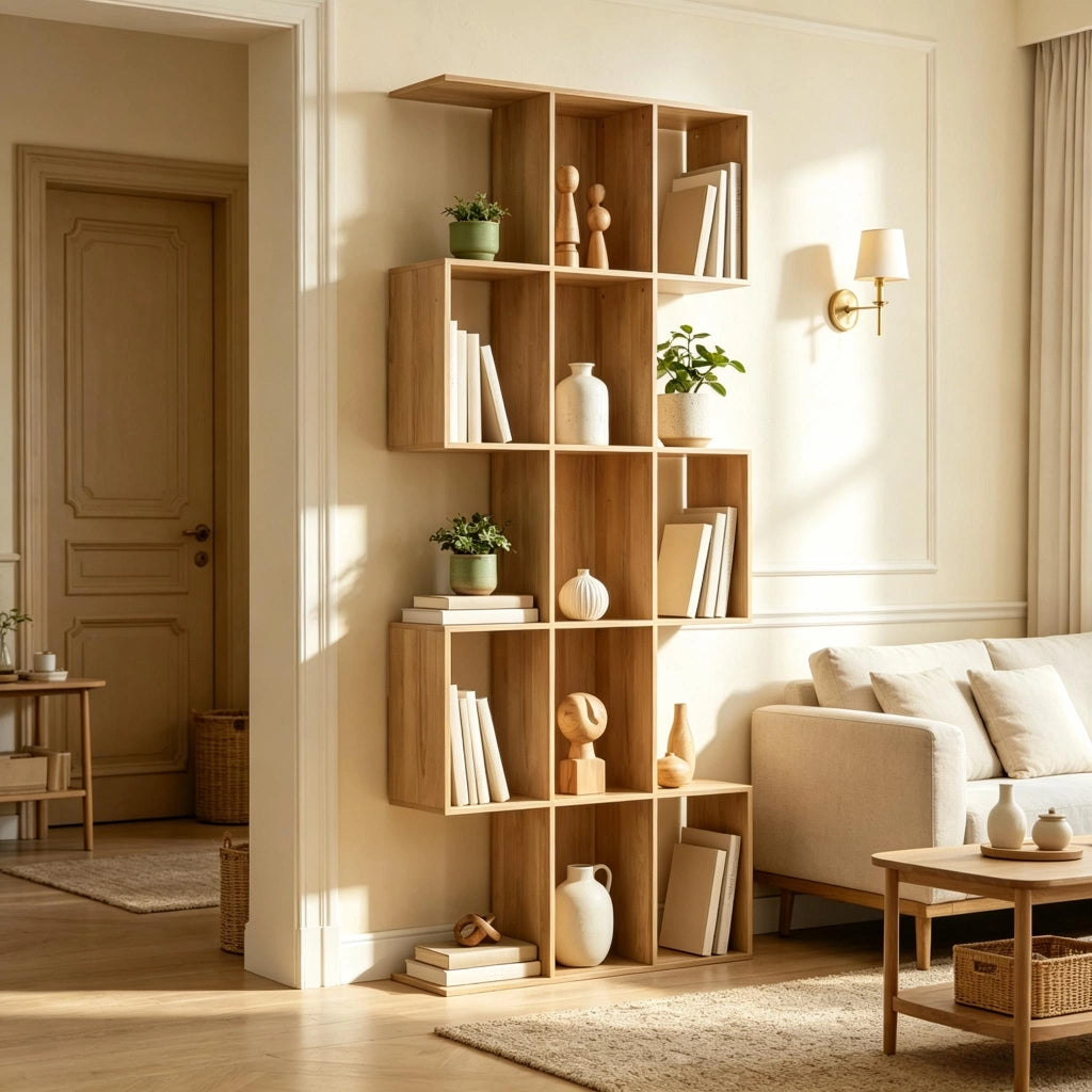 LIBRERIA a 5 livelli 80x24x200 cm MDF effetto rovere