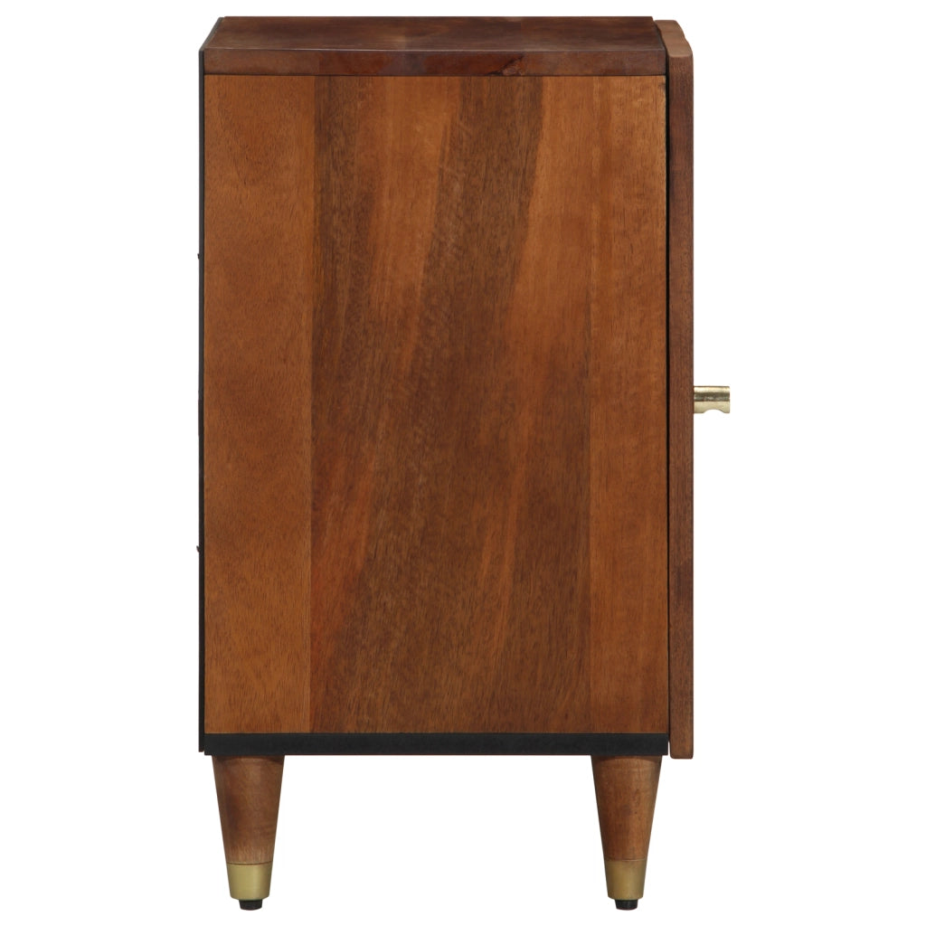 Armadio per bagno 38x33x58 cm in legno massello di mango