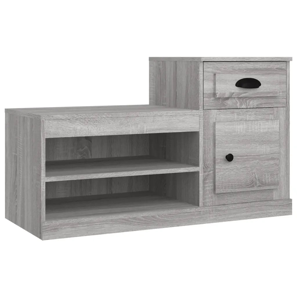 Scarpiera-Scaffale per scarpe Grigio Sonoma 100x42x60 cm in Legno Multistrato