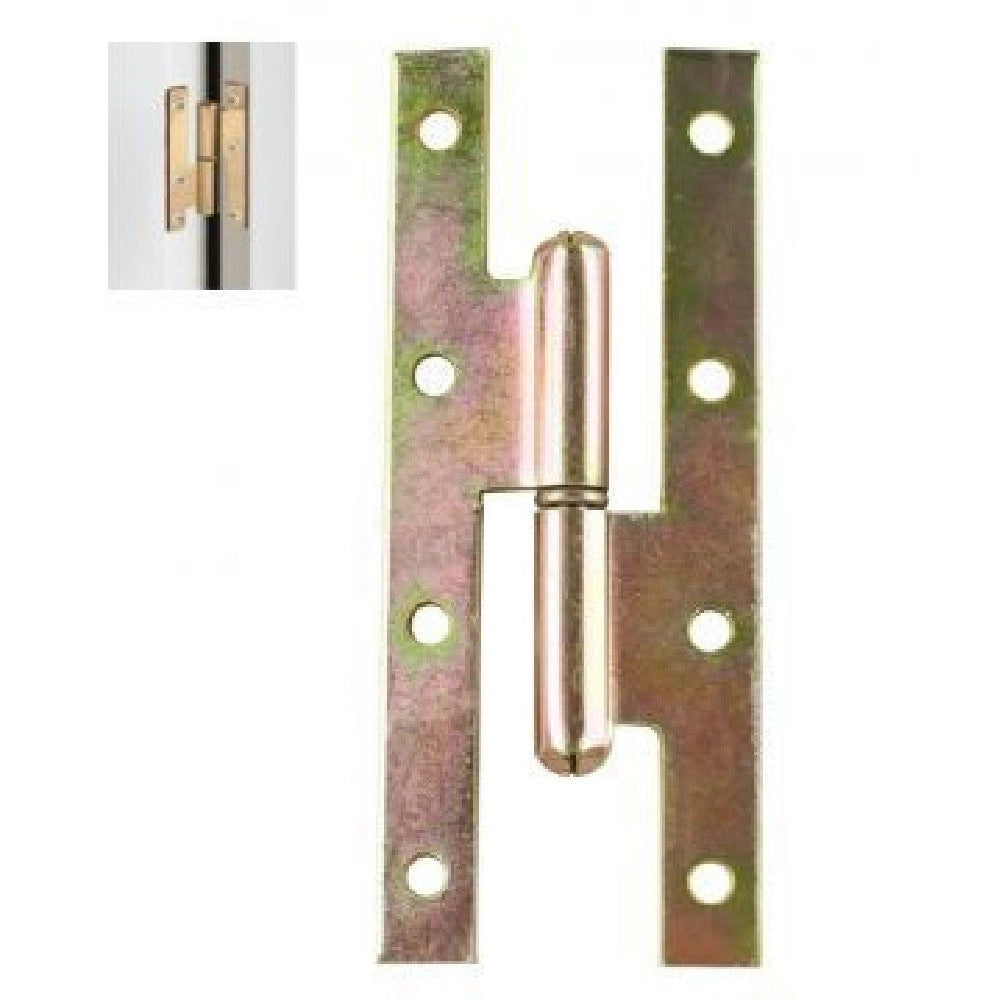 Trade Shop - Coppia Cerniere Cerniera A H Cardine Per Porta Finestra 140x55x2.5mm Viti 91159 -