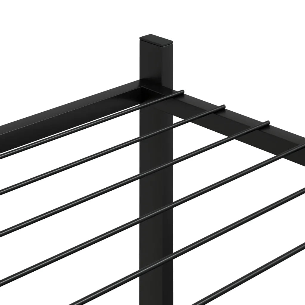 Portafiori | Sostegno per piante con Ruote 83x25x63,5 cm Ferro Nero