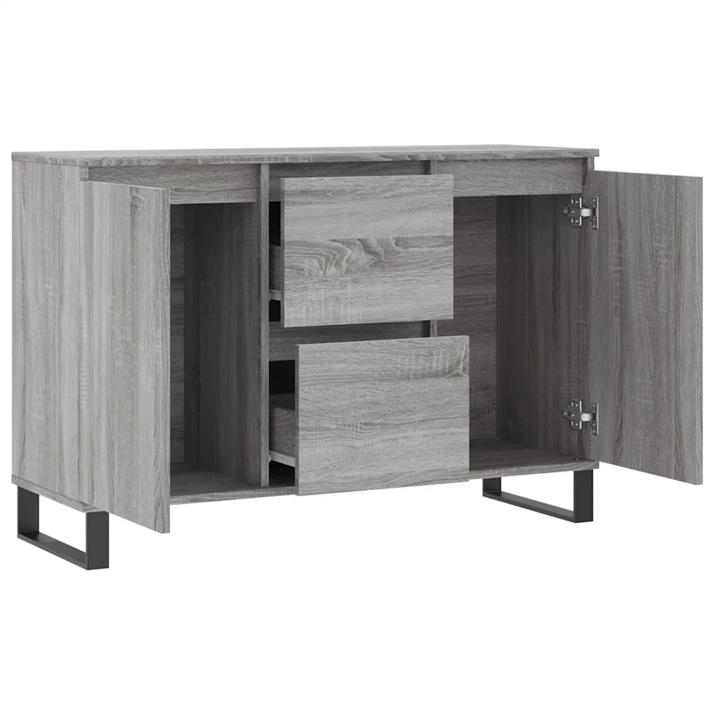 Credenza-Buffet-Armadio da cucina Grigio Sonoma 101,5x35x70 cm in Legno Multistrato 751979