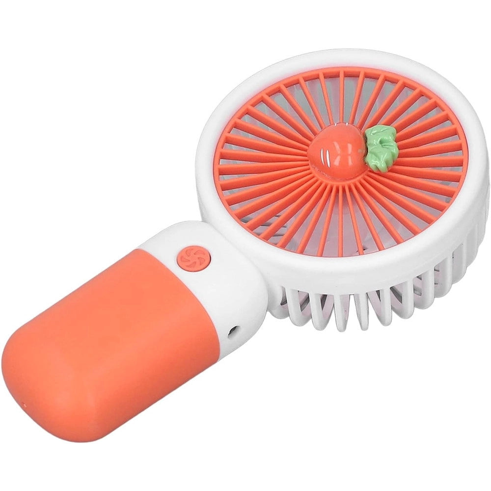 Trade Shop - Mini Ventilatore A Mano Batteria Ricaricabile Usb Portatile Tascabile Viaggio Con Base -