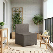 Divano da esterno-Divano da Giardino a 1 Posto Aspetto Rattan PP Grigio Chiaro 288105