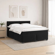 Letto con Box Spring, Materasso e LED Nero 140 x 190 cm Velluto 3452182