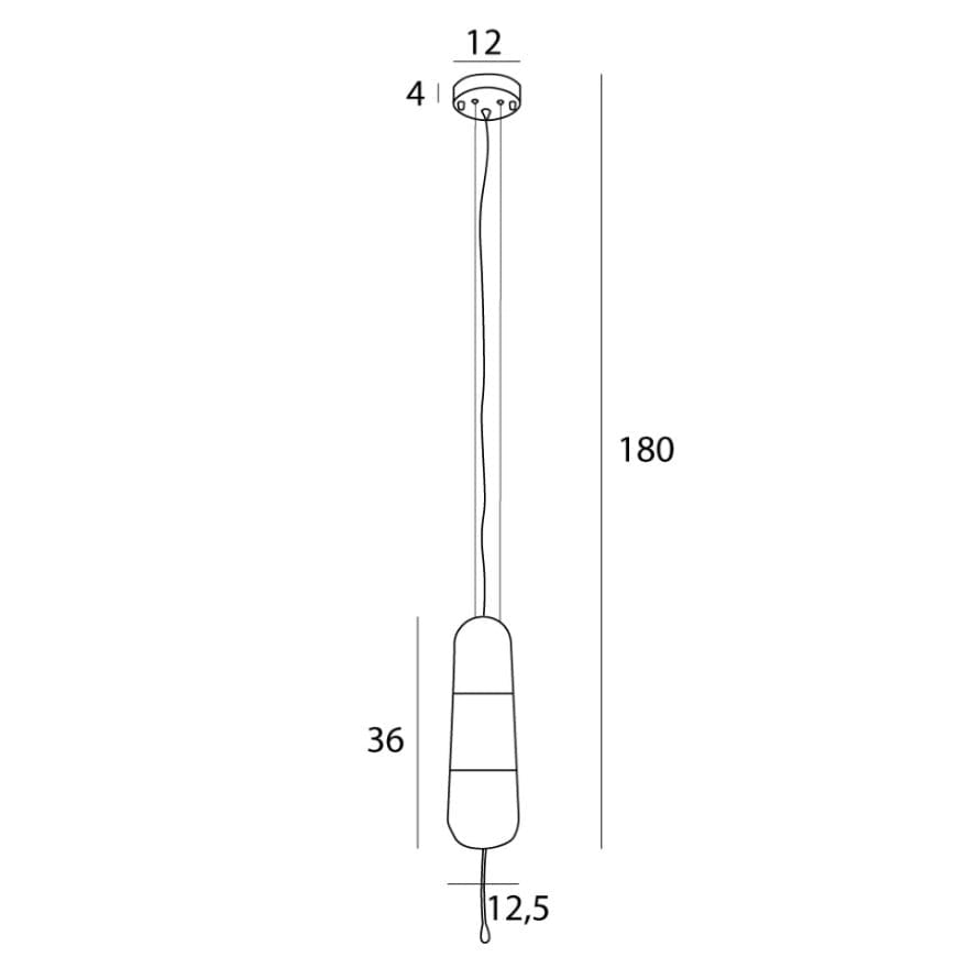 Lampada a sospensione MAURI vetro trasparente E14 Maxlight