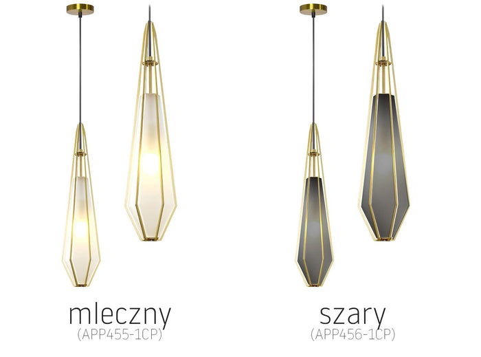 Lampada Da Soffitto Pensile Di Vetro Graffite APP456-1CP