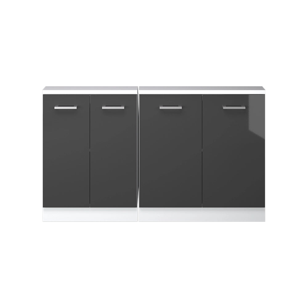 Set di mobili sottotetto Rion Antracite lucido/Bianco Set di 2 Vicco