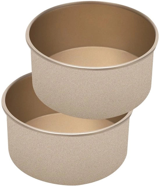 Forma per torta rotonda 10 cm - Set di due pezzi - Acciaio inossidabile - Rivestimento antiscivolo - Duraturo - Struttura rimovibile - Forma per torta