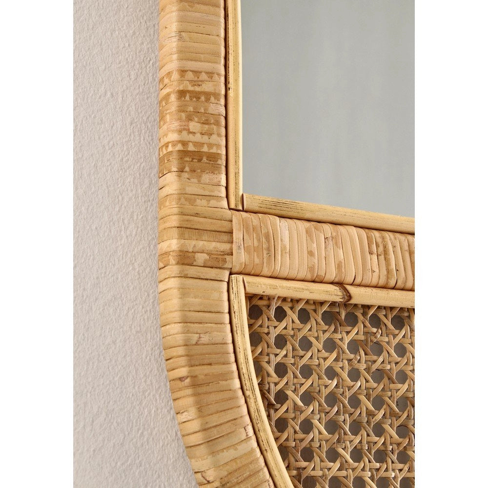 Specchio Legno Marrone Boho da Parete 50x70 cm - EDWARDS