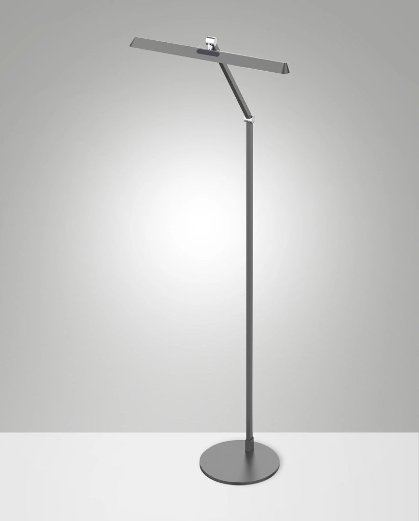 Lampada da terra Beba LED 12W 1340lm, Struttura in alluminio e metacrilato, Dimmerabile al tocco, IP20, 106cm, Colore Antracite - Beba