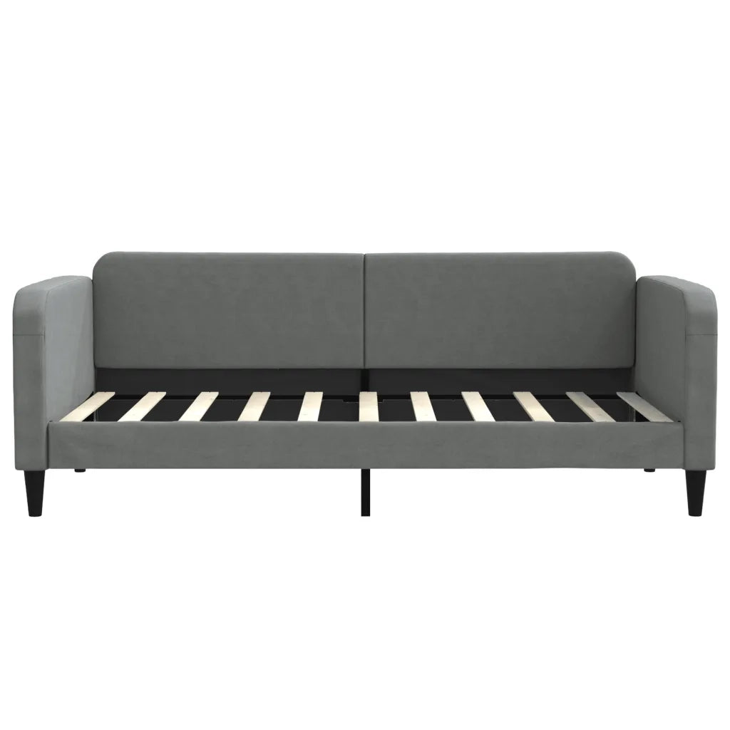 Divano Letto Estraibile Cassetti-Sofa Letto-Daybed Grigio Scuro 90x190cm Tessuto 835010