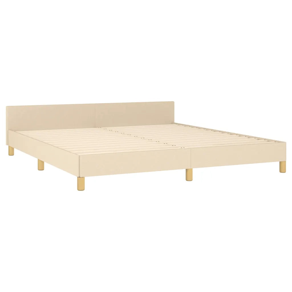 Giroletto senza Materasso Crema 180x200 cm in Tessuto