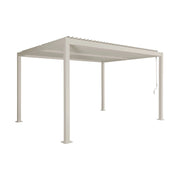 Pergola bioclimatica 3x4m in alluminio e acciaio, lamelle orientabili