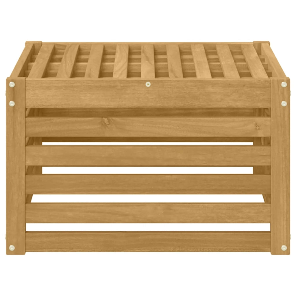 Sedia da giardino-Poggiapiedi da Esterno Legno di Acacia Massello Bianco 815277