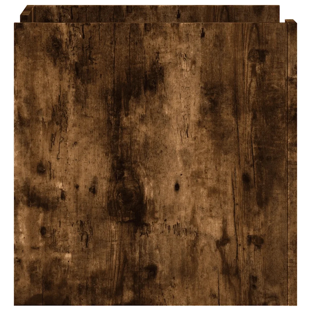 Comodino-Tavolino da notte Rovere Fumo 45x50x50 cm in Truciolato 855190
