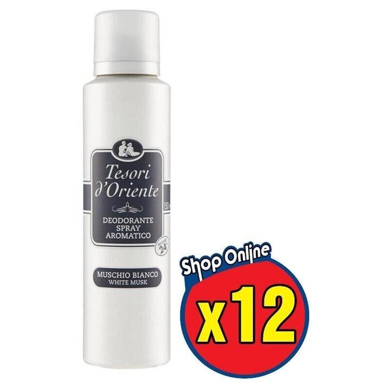 12 TESORI D'ORIENTE DEODORANTE SPRAY DA 150ML MUSCHIO BIANCO