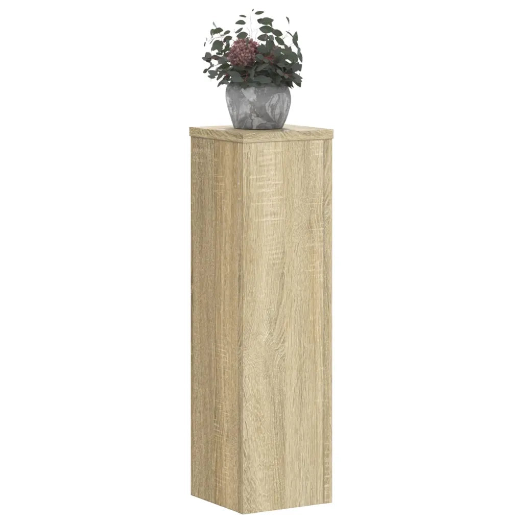 Supporti per Piante 2 pz Rovere 17x17x60 cm in Multistrato 852935