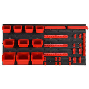 Set da Officina 35 pz Rosso e Nero 77x39 cm in Polipropilene 152205