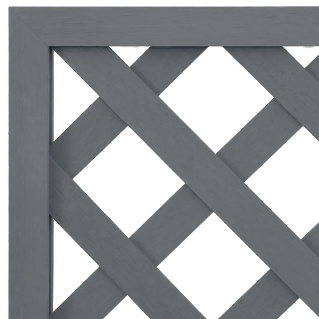 Fioriera a Traliccio Grigia 65x33x135 cm WPC 362577