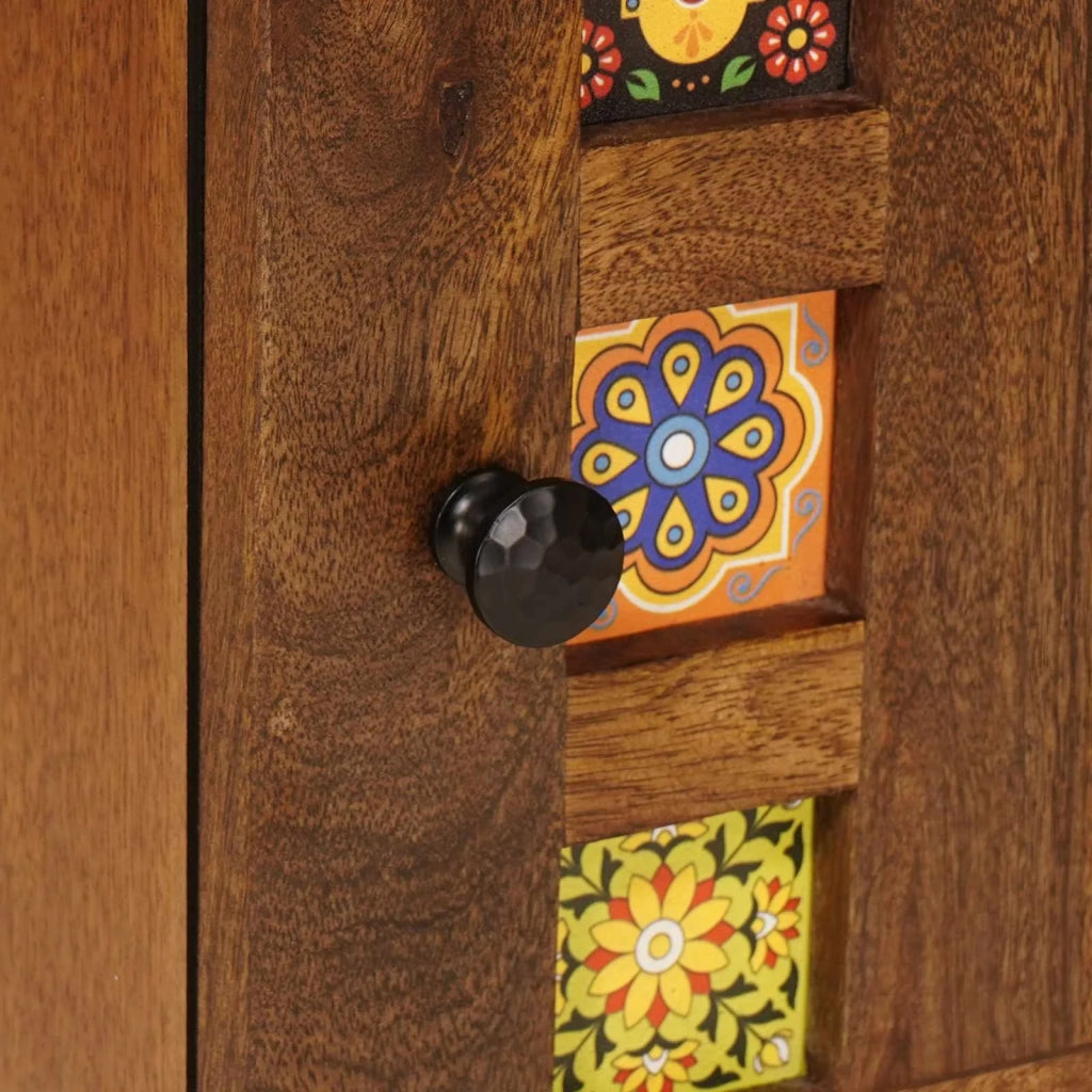 Comodino | Armadio da Notte | Mobiletto da notte con cassetto Marrone 50 x 33 x 60 cm