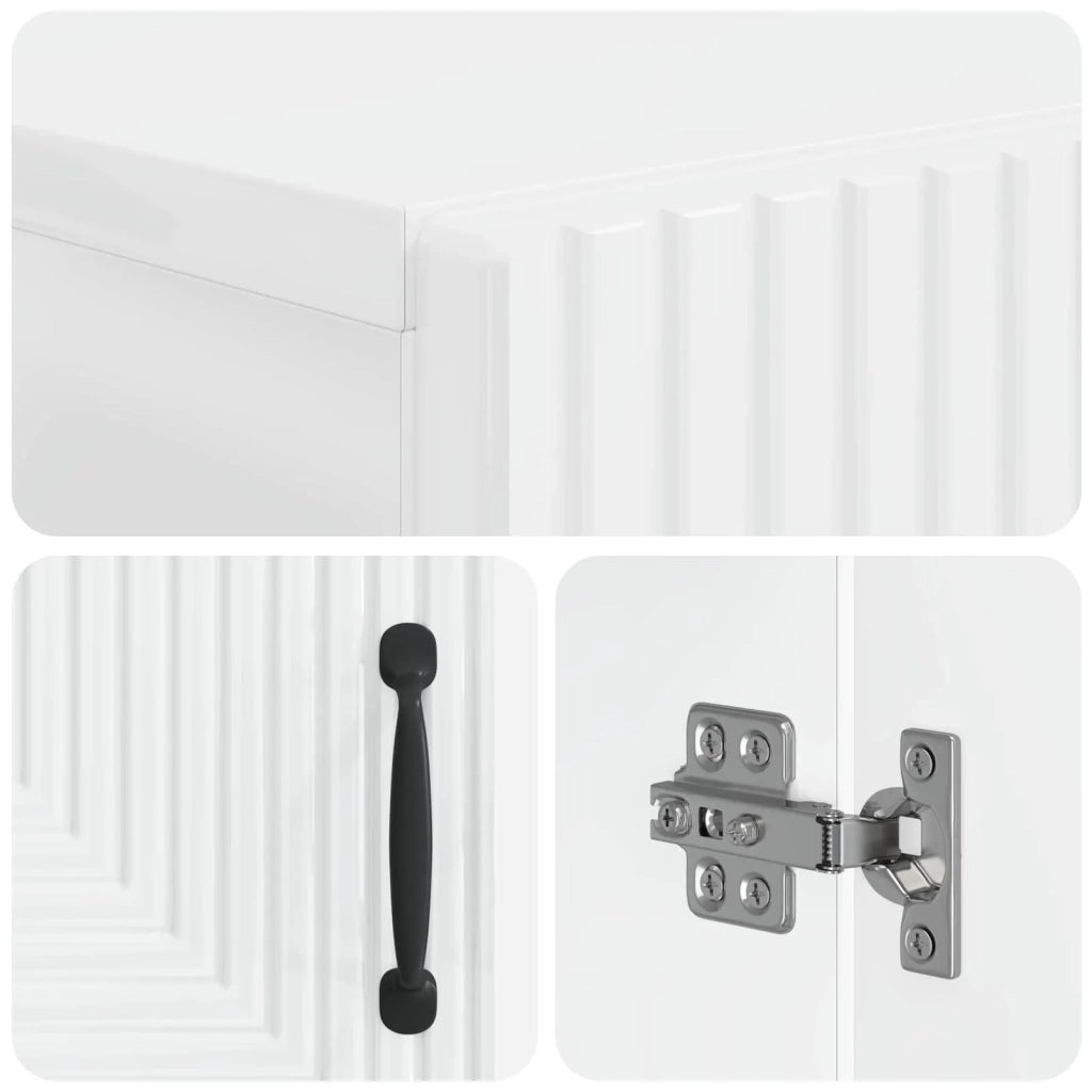 Mobile Bagno HAARLEM Bianco Lucido 66 x 25,5 x 190 cm 896919