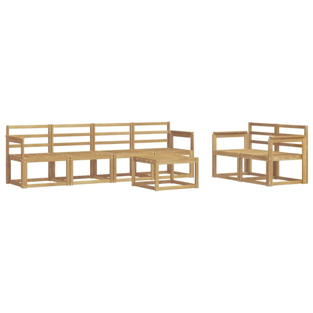 Set di divani da esterno 7 pcs Bianco 59 x 59 x 37 cm 3387268