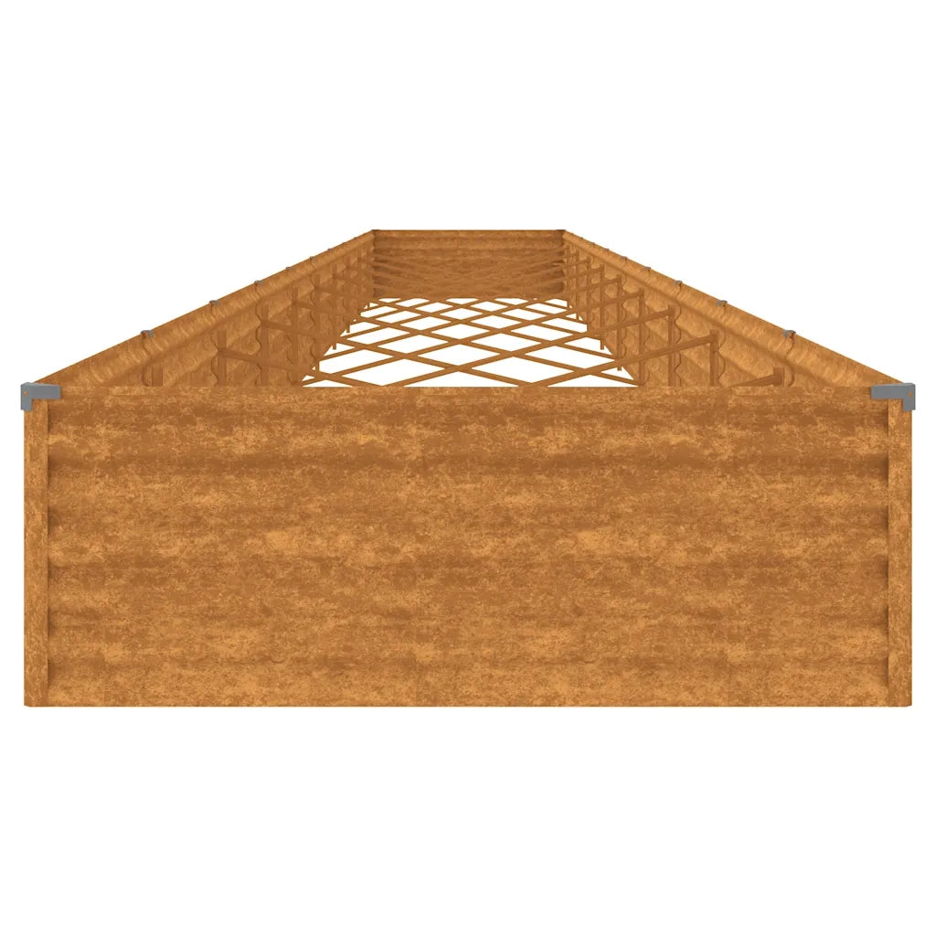 Fioriera Rialzata da Giardino 960x100x36 cm in Acciaio Corten 152000