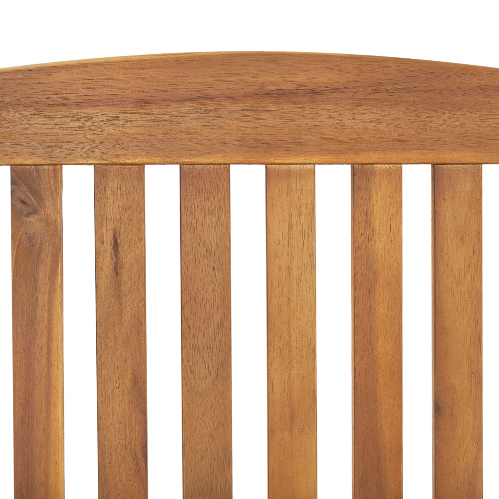 Set di 6 sedie da giardino in legno di acacia chiaro pieghevole in stile rustico resistente ai raggi UV
