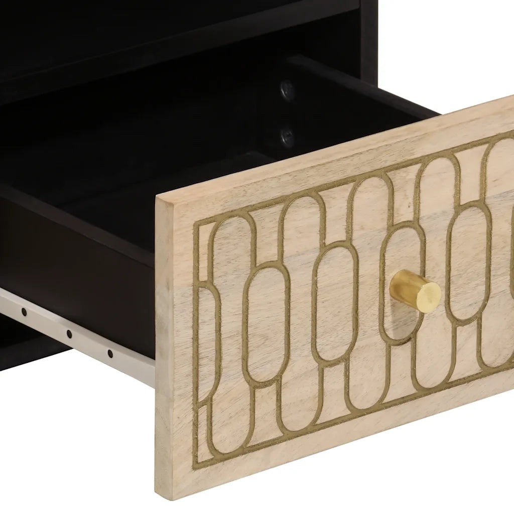 Mobile Porta TV 70x33x46 cm in Legno Massello di Mango 358249