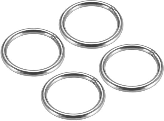 4 O-ring di acciaio inossidabile da 60 mm per applicazioni di fissaggio