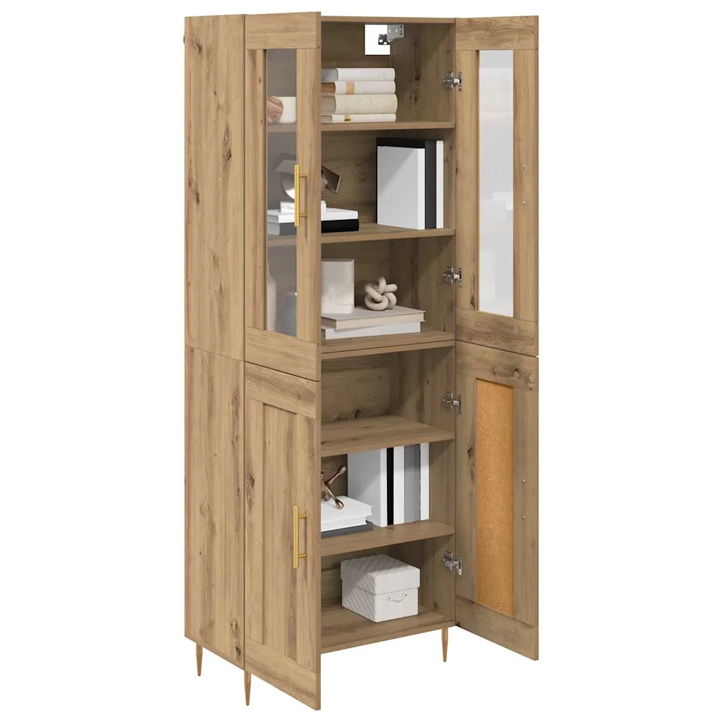 Credenza 2 pcs Rovere artigianale Legno multistrato 3416047