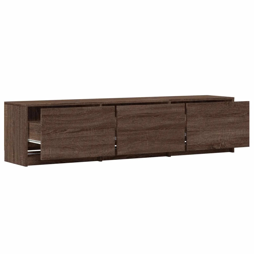 Mobile TV con LED-Credenza per TV Quercia marrone 165 x 34 x 40 cm
