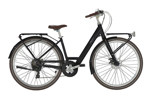 Bicicletta a Pedalata Assistita da Donna 28" Autonomia fino a 50km Batteria 10,2 Ah Aris Nero