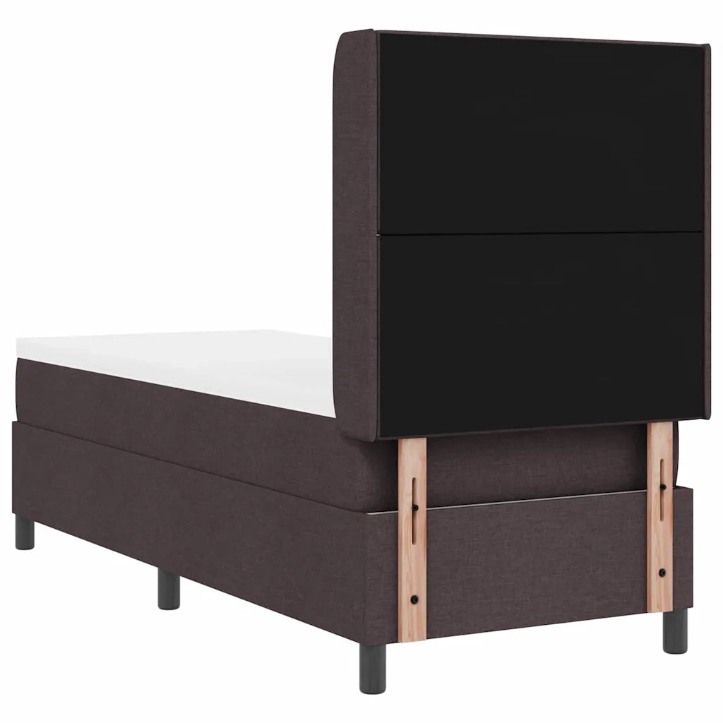 Letto a Sorgente LED Marrone Scuro 80 x 200 cm Tessuto 3343535