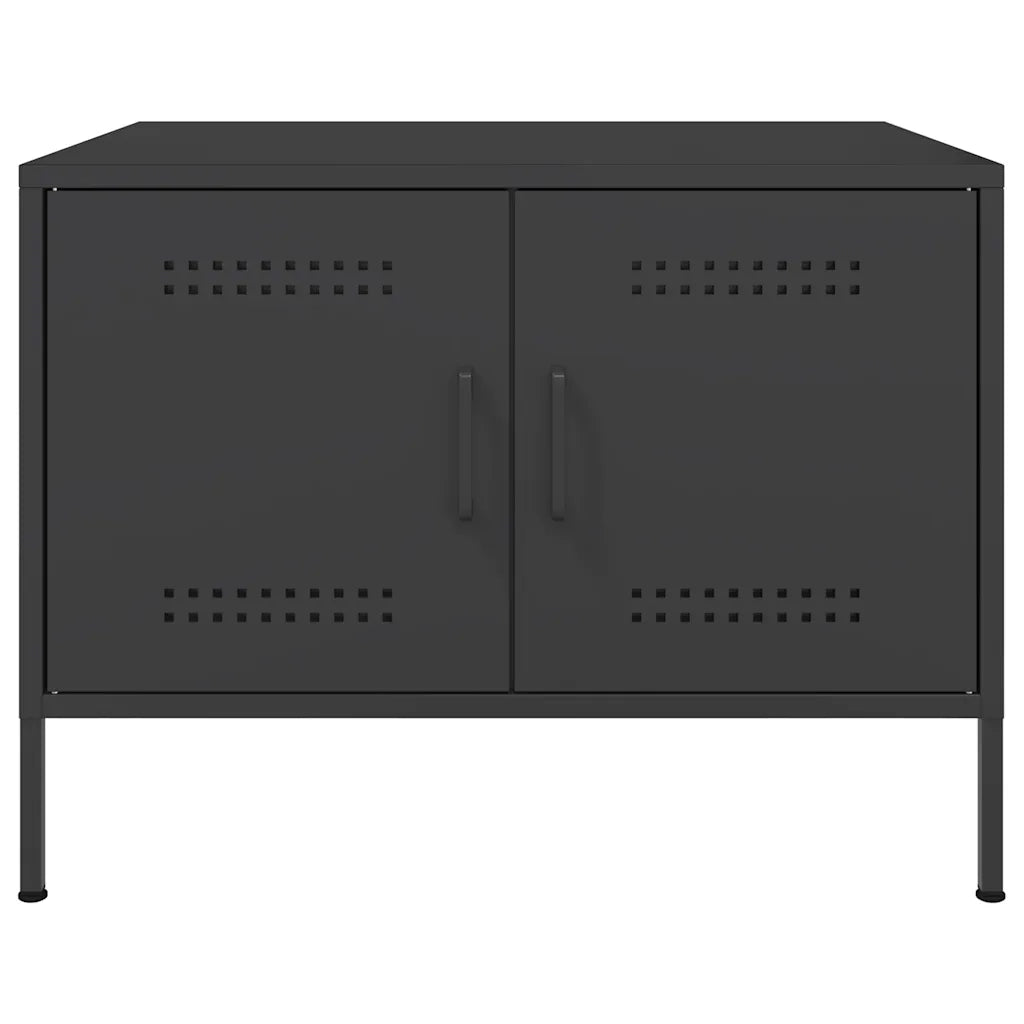 Tavolino da Salotto Nero 68x50x50,5 cm in Acciaio 843030
