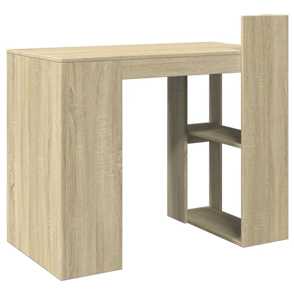 Scrivania tavolo postazione di lavoro mobile per computer studio rovere Sonoma 103,5 x 56,5 x 94 cm legno ingegnerizzato marrone 02_0023638