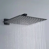 Kit doccia incasso con soffione 30x20 e set completo nero opaco Lotus