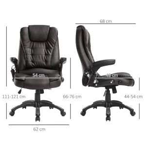 Sedia direzionale ergonomica con massaggio a vibrazione, funzione riscaldante e altezza regolabile