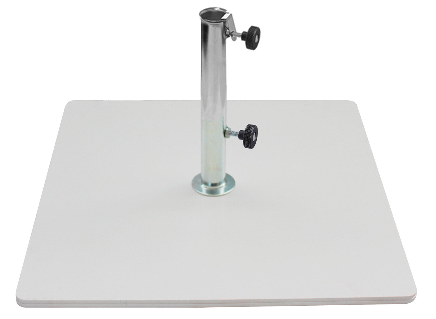 Base per Ombrellone da Giardino 60 Kg per Tubi Ø70mm in Metallo Bianco