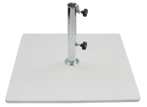 Base per Ombrellone da Giardino 60 Kg per Tubi Ø70mm in Metallo Bianco
