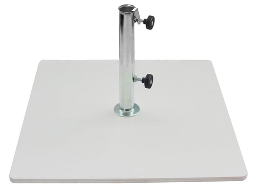 Base per Ombrellone da Giardino 60 Kg per Tubi Ø70mm in Metallo Bianco
